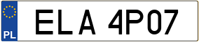Trailer License Plate